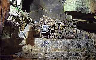 Miners' implements in Blue John Cavern