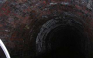 Brick lined section of Standedge Tunnel