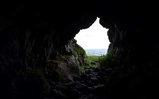 Looking out of Jubilee Cave